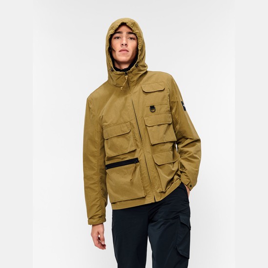 Aigle Breathable Waterproof Parkas Men Khaki ZA-93682